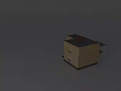 Multi story frame house Free 3D model