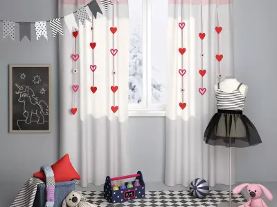 Decorative set for children  room 3D model