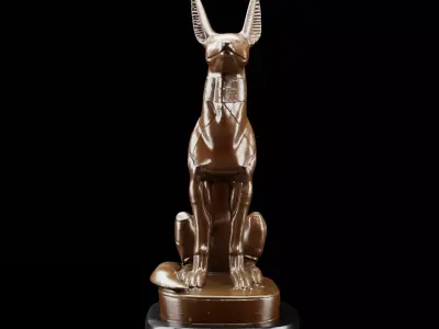 Anubis Statue Decor 3D model