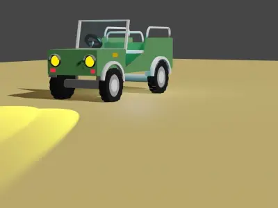 safari car 3d model  Free low-poly 3D model
