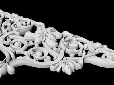 Central decor ornament for furniture 3D model 941