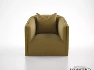 Sloan Misayato Crescent Lounge Chair 3D model