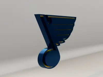NHL St Louis Blues Team Logo 3D model