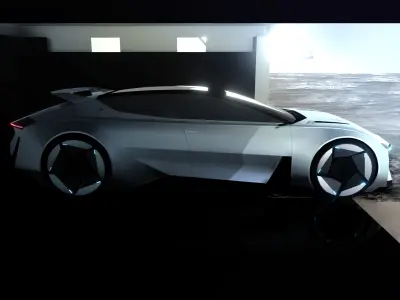 Futuristic Concept ST sports car 3D model