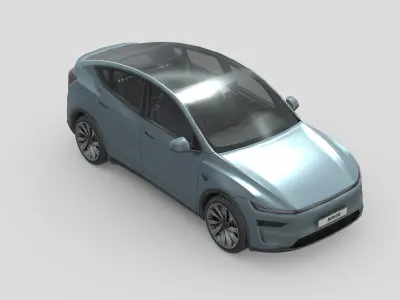 Tesla Model Y 2025 Low-poly 3D model