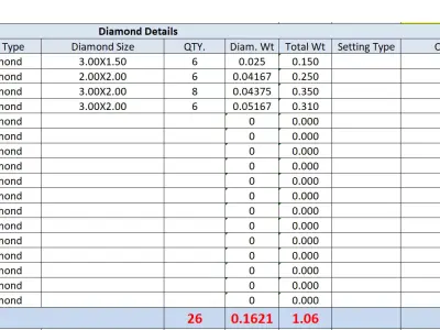  Diamond Hoops  3D print model