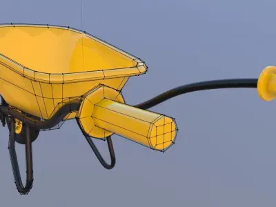 wheelbarrow model Low-poly 3D model