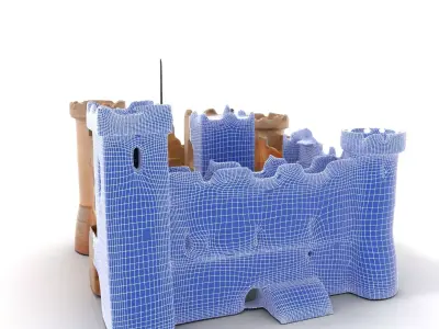 Medieval Stone Castle model pack Low-poly 3D model