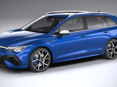 Volkswagen Golf R Estate 2022 3D model