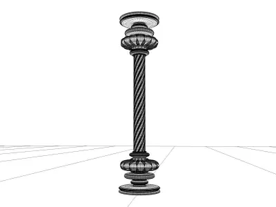 Central round Piller Free 3D model