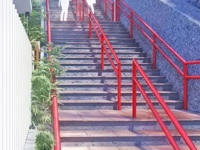 Yotsuya Stairs - Kimi no Nawa 3D model