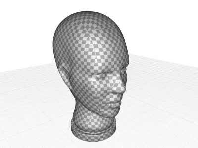 Amber Melancon Glass Head Bust 3D model