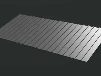 Metal sheet roofing 2402 3D model