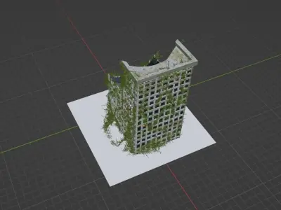 Apocalyptic Building  Free 3D model