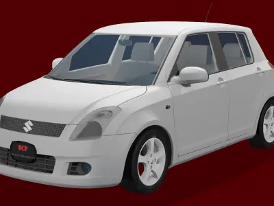 SWIFT CAR WHITE 3D model