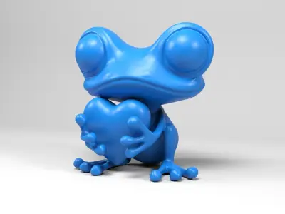Loving frog 3D print model