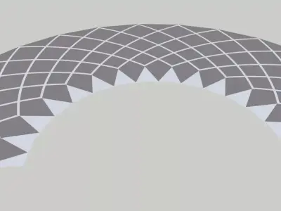 Curved Geometric Ceiling Design - 3D Model Free 3D model