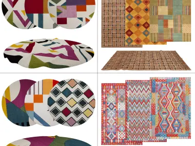 4 in 1 Rug Collection No 16 Low-poly 3D model
