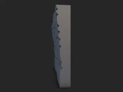 Faded Stone Wall Kitbash 3D model