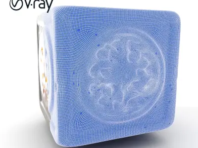 Ornamental Cube Decorative Model Pack Low-poly 3D model