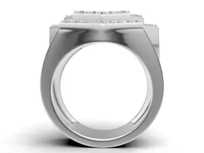 Luxury Star-Shaped Diamond Ring 3D print model