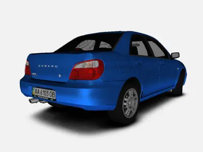 Subaru Impreza GDB 20GX AWD EU-Spec 2005 Gameready Low-poly 3D model
