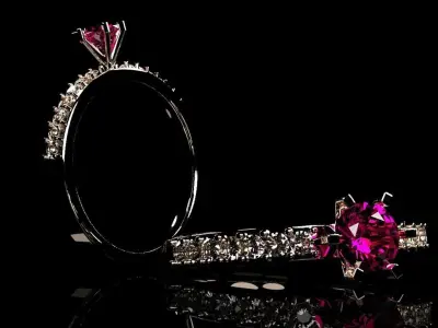 3D Diamond Ring 3D model