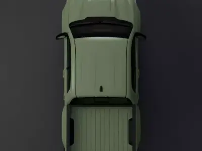 Modern Olive Green Toyota Tacoma Pickup Truck 3D model