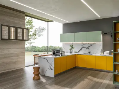 Kitchen fully parametric  Resizable manufacturable 0029 3D model