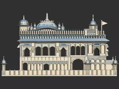 2d Golden Temple  3D print model