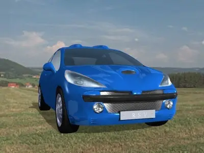 Sport Car Max and Unity Low-poly 3D model