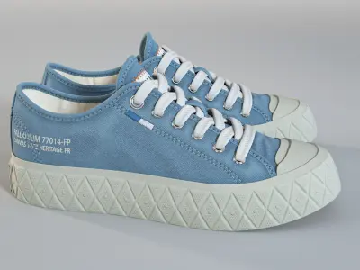 Palladium Palla Ace Blue Low-poly 3D model