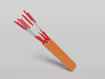 Marking poles Low-poly 3D model