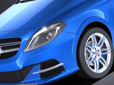 Mercedes-Benz B-class Electric Drive 2016 VRAY 3D model
