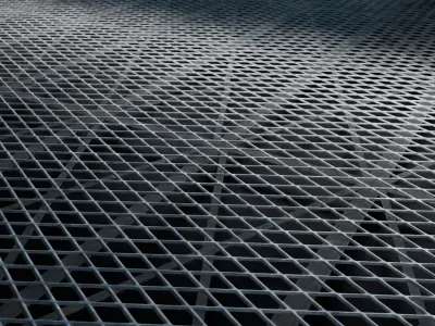 Diamond Pattern Metal Grate Seamless PBR Material Texture