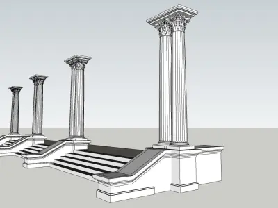 classical columns 3d sketchup model 3D model