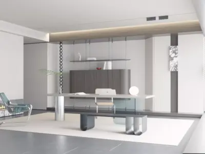 Modern decoration Study villa Home 3D model