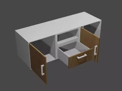 Modern Drawer Free low-poly 3D model
