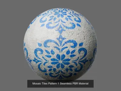 Mosaic Tile Patterns Seamless PBR Materials Texture