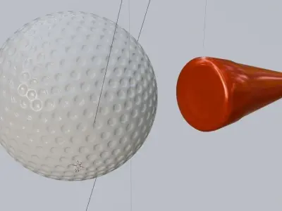3D golf ball 3D model