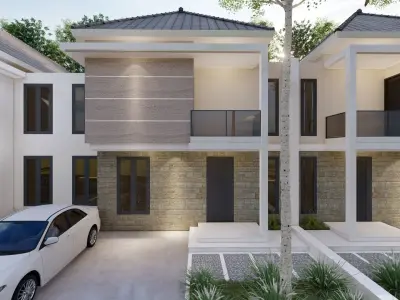 desain rumah minimalis 3D model