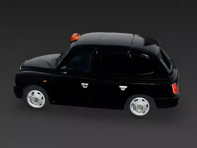 Iconic London Black Cab 3D Model Low-poly 3D model
