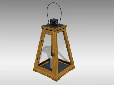 Wood Lantern 03 Low-poly 3D model