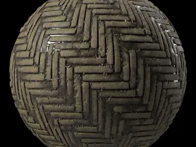 Pavement Materials 31- Paving By Water and Mud 4k Seamless Sbsar Texture