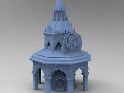 Steampunk Medieval Tower Grand 6 3D model