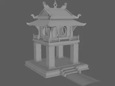 constellation of literature pavilion of vietnamese 3D model