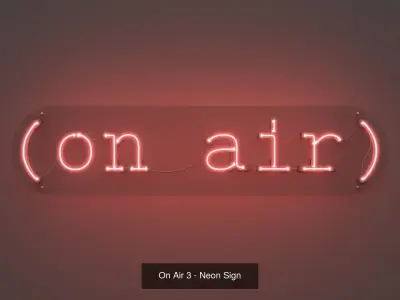 On Air Neon Signs - 3 Pack 3D Model Collection