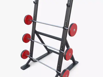 Barbell rack 3D model