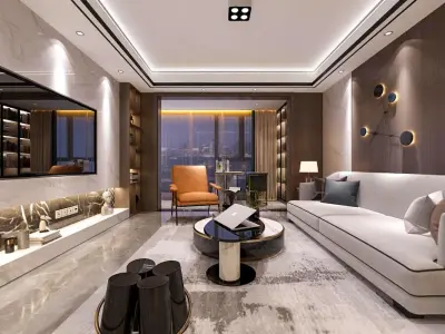 Restaurant Panoramic Modern Guest 3D model