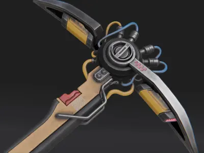 Sci-fi Pickaxe 3D model